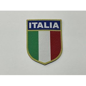 Patch om op te strijken, microgaren, HD/Jacquard, motief: Italië, micro-garen, 7 x 5,6 cm, gemaakt in Italië