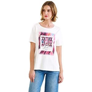 Street One A319611 T-shirt met korte mouwen voor dames, gebroken wit