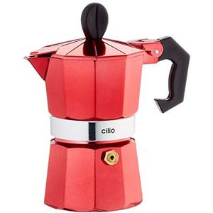 Classic espresso-koffiezetapparaat, metallic rood