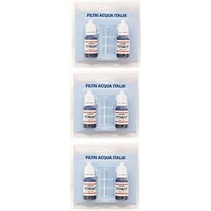 FILTRIACQUAITALIA Titrant waterhardheid analyseset (Franse klasse) voor het meten van calcare, 6 stuks