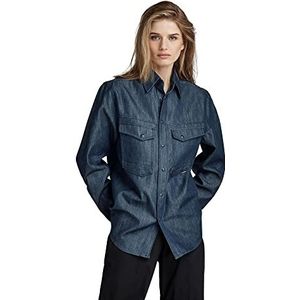 G-STAR RAW Dakota Regular Evergreen Overhemden voor heren, Blauw (Raw Denim D23006-d303-001)