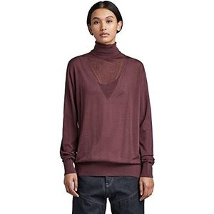 G-STAR RAW Dames trui ronde hals paars (Vineyard Wine D166-d303) XXS, Paars (Vineyard Wine D166-d303)