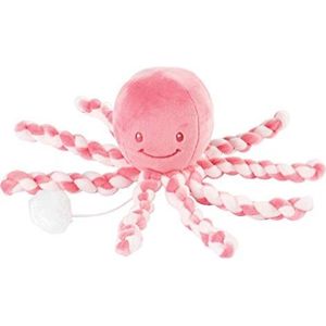 Nattou Muzikaal pluche dier, octopus, melodie ""La-Le-Lu"", vanaf de geboorte en voor vroeggeboren baby's, 23 cm, roze