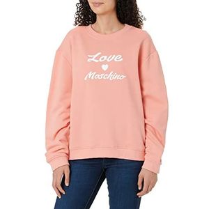 Love Moschino Dames sweatshirt met rechte print, Roze