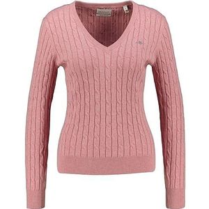 GANT Stretch Cotton Cable V-hals Sweatshirt Dames, Herfstzonset