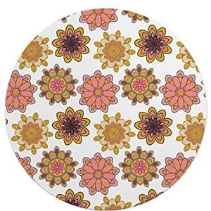 Questo Casa, Ronde muismat met antislip onderkant voor kantoor en thuis, diameter 22 cm