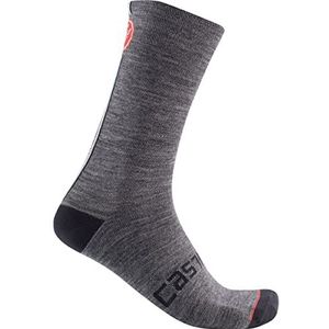 CASTELLI Unisex sokken, Dark Gray, L, Donkergrijs