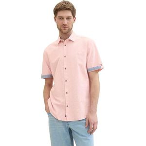TOM TAILOR 1041367 Herenhemd (1 stuk), 35428 - Coral Geometric Design