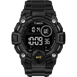 Timex Digitaal herenhorloge met een UFC Rematch kunststof armband, zwart, armband, zwart., armband