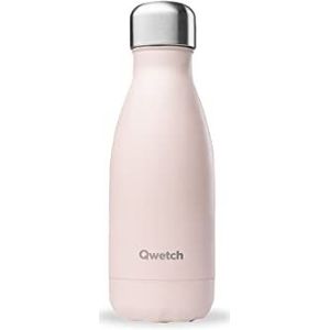 Qwetch QD3074 thermosfles, roestvrij staal, pastelroze, 260 ml