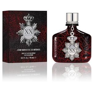 John Varvatos XX Intense Eau de Parfum Spray, stimulerende, sensuele en bloemige geur voor heren, 75 ml