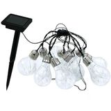 Lichtsnoer op zonne-energie, 10 lampen, koper, micro-LED, warmwit, FANTASY STAR SOLAR, 3,75 m