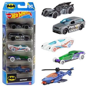 Hot Wheels Set van 5 Batman HXD61 auto's in schaal 1:64