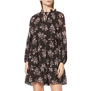 NA-KD Tie Neck Mini Jurk Casual Dames, bloemenprint