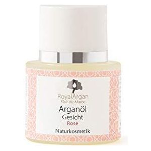 Royal Argan Natuurlijke cosmetica argan & rose gezichtsolie hydrateert en regenereert de doorbloeding, 15 ml