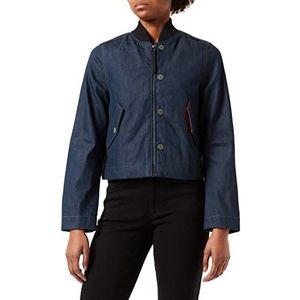 G-STAR RAW, bomberjack voor dames met trekkoord, blauw (Raw Denim C970-001)