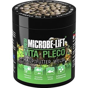 MICROBE-LIFT Vita Pleco meervalvoer | zacht granulaat voor meerval in elk zoetwateraquarium | koudgeperst voer ter bevordering van de pracht van kleuren en