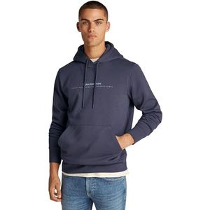 Calvin Klein Jeans J30J327076 Sweat à capuche avec logo minimaliste pour homme, noir (ébène), XS, Noir (ébène), XS