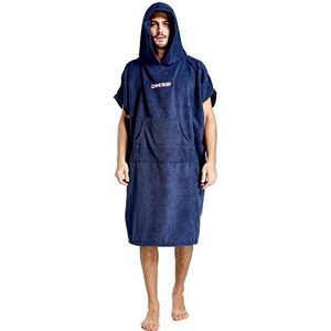 Cressi Sub S.p.A. Poncho multifunctionele badjas/handdoek voor heren marineblauw FR: M (maat fabrikant: M/L 85/110 cm)