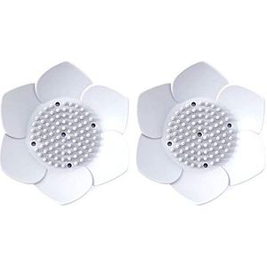 Okami Products Siliconen zeepbakje Japanse bloemen, wit, 2 stuks