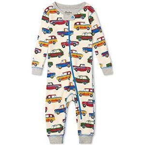 Hatley Organic Cotton Sleepsuit pantoffels voor baby's, jongens, Vintage auto's