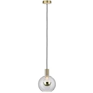 Paulmann Neordic Esben 79725 Hanglamp max. 1 x 20 W voor E27 lampen 230 V geborsteld messing plafondlamp glas/metaal zonder lamp
