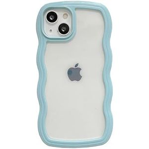 Yooface Coque 【iphone14】, Protection de l'appareil Photo Grade Militaire Test de Chute Transparent Dentelle Antichoc Protection Cas de téléphone【Silicone Souple Ultra】 6,1 Pouces - 【Bleu】