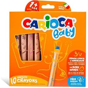 Carioca kleurpotlood Baby 3-in-1, geassorteerde kleuren, 10 stuks in een kartonnen etui