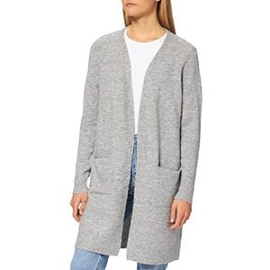 PIECES Noos Pcchapa Ls Knit Damesvest, lichtgrijs gemêleerd/details: cp.