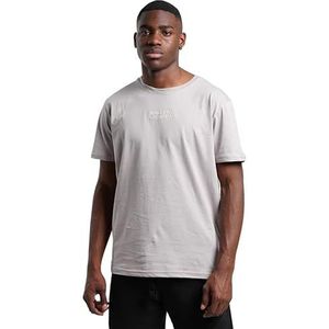 ALPHA INDUSTRIES Organics Emb T T-shirt voor heren, Biologisch grijs.