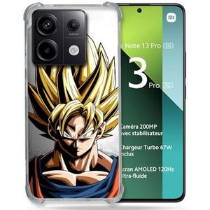 Cokitec Versterkte hoes voor Xiaomi Redmi Note 13 Pro 5G Manga Dragon Ball Sangoku Portret
