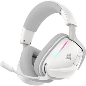 CORSAIR VOID v2 Draadloze gaming-headset met Bluetooth voor pc, PS5, PS4, Switch en Mobile - Dolby Atmos, 70 uur batterij, dubbel draadloos, snel opladen, wit