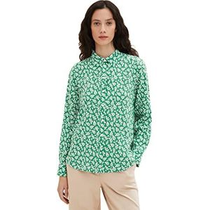 TOM TAILOR blouse dames, 31117 - groen bloemenpatroon