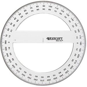 Westcott E-10136 00 - ronde gradenboog van kunststof - 15 cm - transparant