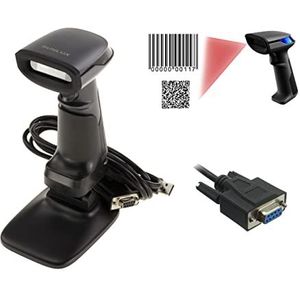 Handdouche, automatisch, op stand, voor barcodes 1D UPC, EAN, GS1 enz. en 2D QR Code, DataMatrix, Aztec enz. Verbinding serie COM RS232