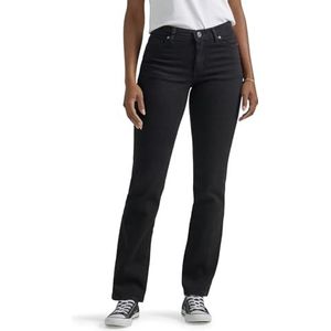 Lee Dames kleine rechte pijpen, casual snit, jeans, onyx-zwart, 38/kort, Zwarte Onyx