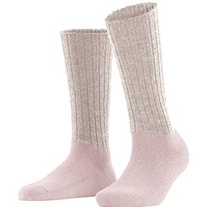 ESPRIT Long Boot damessokken, katoen, biologische wol, duurzaam, grijs zwart, meer warme kleuren, ademend, effen, middellang, 1 paar, roze (Flamingo 8367), roze (Flamingo 8367)