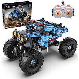 CaDA Monster Truck (op afstand bestuurd, met Pro motoren), lichtblauw, 699 stuks (compatibel met Lego Technic 42099) C61008W