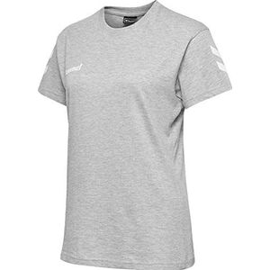 hummel Hmlgo Cotton T-shirt voor dames, Grijze mix, XL