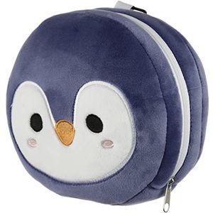 Puckator Resteazzz rond pluche reiskussen met oogmasker pinguïn blauw