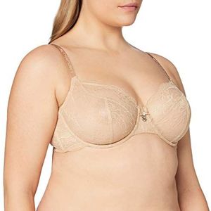 Emporio Armani Underwear Underwire Virtual Lace BH, Nude, 38B Dames, Beige