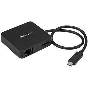 StarTech.com USB-C multiport adapter voor laptop - HDMI 4K - GbE - USB-C - USB-A (DKT30CHD)