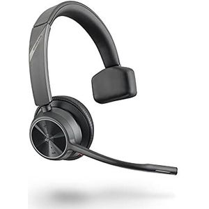 Plantronics Poly – draadloze Voyager 4310 UC-headset – een-oor headset – USB-C-bluetooth-adapter – compatibel met teams (gecertificeerd), zoom en meer, zwart