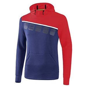 Erima 5-C jas met afneembare mouwen, uniseks, volwassenen, zwart/grijs gemêleerd/wit, navy/rood/wit