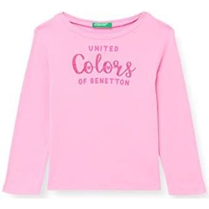 United Colors of Benetton T-shirt M/L 3i9wg107c T-shirt voor meisjes (1 stuk), Intense roze 05F