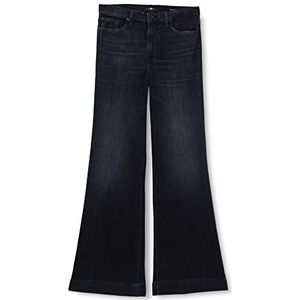 7 For All Mankind Modern Dojo Jeans, zwart, regular fit voor dames, zwart, 23 W/23 L, zwart.