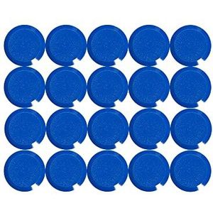MAUL MAULpro Facetmagneten (20 stuks) Ø 15 mm | kunststof magneet | sterke magneet voor magnetisch whiteboard en uitwisbaar whiteboard | ideaal voor kantoor en werkplaats | blauw