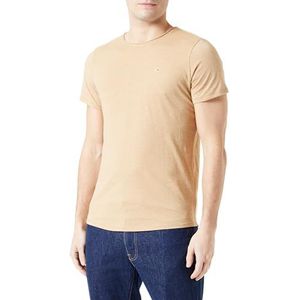 Tommy Jeans Slim Fit T-shirt met Logo Beige