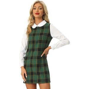 Allegra K Dames tegen-pan-collar, lang, mouwen, partyjurk, St. Patrick's Day, Groen