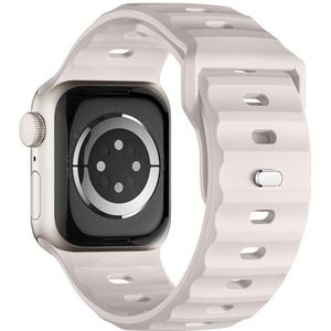 Sportarmband compatibel met Apple Watch Ultra 2 49 mm 45 mm 44 mm 42 mm sportarmband voor heren, waterdicht, voor Apple Watch 9, 8, SE, 7, 6, 5, 4, 3 Ultra, sterrenlicht